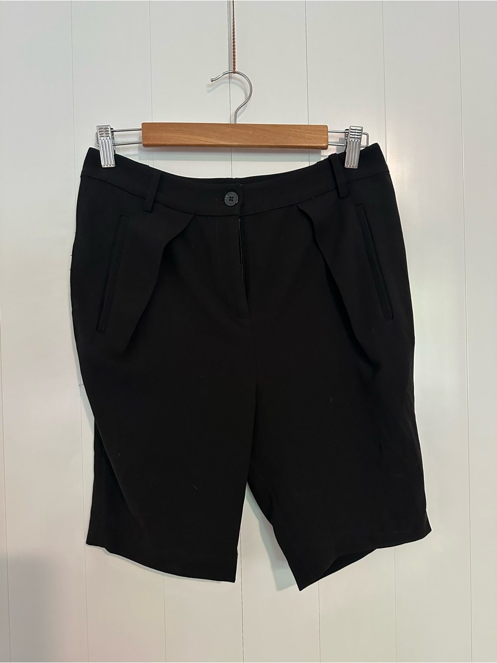 IRO Black Tailored Bermuda Shorts